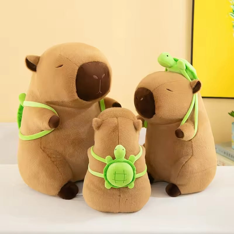 Capybara Plushie with Detachable Turtle Backpack - The King of Chill